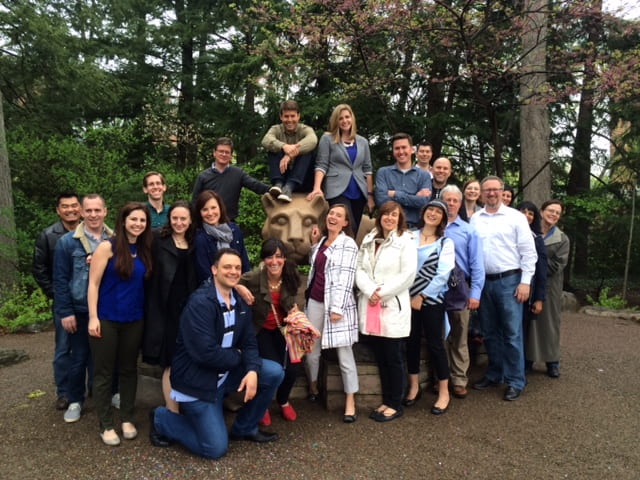 The NSF Workshop Group poses by the Lion Shrine